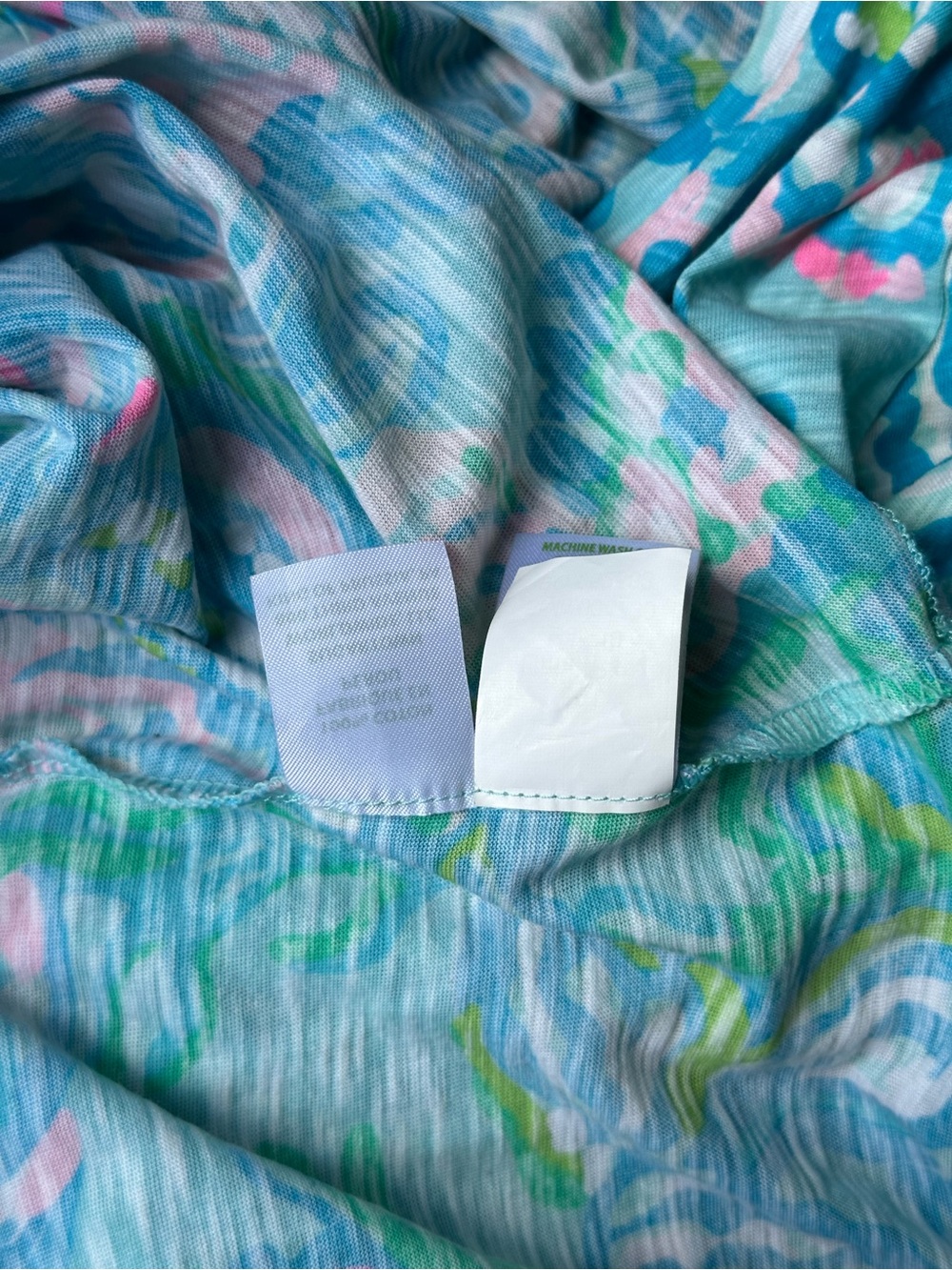 Lilly Pulitzer Etta Long Sleeve Top Blue Ibiza Aqua La Vista L - Picture 12 of 13